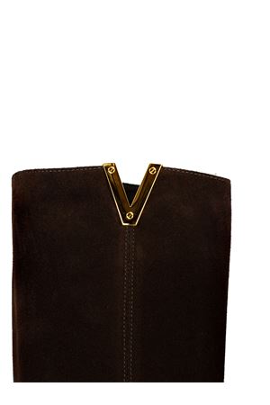 Brown suede high boot VIA ROMA 15 | 2568VELOURTESTADIMORO